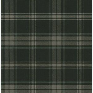 NextWall -  Greenery Sennehill Plaid Peel and Stick W Green